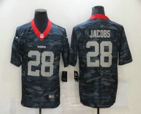 Wholesale Cheap Men\'s Las Vegas Raiders #28 Josh Jacobs 2020 Camo Limited Stitched Nike NFL Jersey