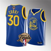 Wholesale Cheap Men's Golden State Warriors #30 Stephen Curry Royal 2022 Finals Stitched Basketball Jersey