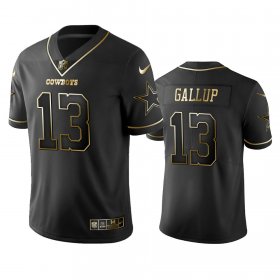 Wholesale Cheap Nike Cowboys #13 Michael Gallup Black Golden Limited Edition Stitched NFL Jersey