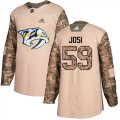 Wholesale Cheap Adidas Predators #59 Roman Josi Camo Authentic 2017 Veterans Day Stitched NHL Jersey