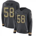 Wholesale Cheap Nike Seahawks #58 Darrell Taylor Anthracite Salute to Service Women's Stitched NFL Limited Therma Long Sleeve Jersey