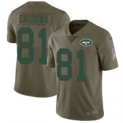 Wholesale Cheap Nike Jets #81 Quincy Enunwa Olive Men's Stitched NFL Limited 2017 Salute To Service Jersey