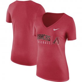 Wholesale Cheap Arizona Diamondbacks Nike Women\'s Tri-Blend Practice T-Shirt Red