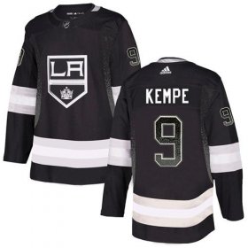 Wholesale Cheap Adidas Kings #9 Adrian Kempe Black Home Authentic Drift Fashion Stitched NHL Jersey