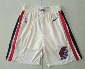 Wholesale Cheap Men\'s Portland Trail Blazers Cream 2020 City Edition NBA Swingman Shorts