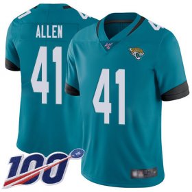 Wholesale Cheap Nike Jaguars #41 Josh Allen Teal Green Alternate Men\'s Stitched NFL 100th Season Vapor Limited Jersey