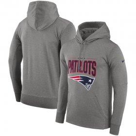 Wholesale Cheap New England Patriots Nike Sideline Property of Performance Pullover Hoodie Gray