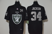 Wholesale Cheap Men's Las Vegas Raiders #34 Bo Jackson Black 2020 Big Logo Number Vapor Untouchable Stitched NFL Nike Fashion Limited Jersey