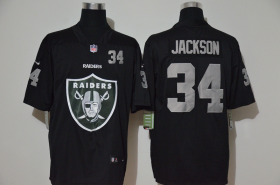 Wholesale Cheap Men\'s Las Vegas Raiders #34 Bo Jackson Black 2020 Big Logo Number Vapor Untouchable Stitched NFL Nike Fashion Limited Jersey