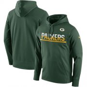 Wholesale Cheap Men's Green Bay Packers Nike Green Sideline Circuit Pullover Performance Hoodie