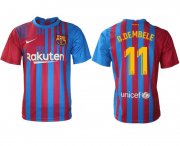 Wholesale Cheap Men 2021-2022 Club Barcelona home aaa version red 11 Nike Soccer Jersey