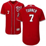 Wholesale Cheap Nationals #7 Trea Turner Red Flexbase Authentic Collection Stitched MLB Jersey