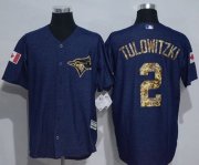 Wholesale Cheap Blue Jays #2 Troy Tulowitzki Denim Blue Salute to Service Stitched MLB Jersey
