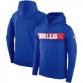 Wholesale Cheap Men's Buffalo Bills Nike Royal Sideline Team Performance Pullover Hoodie