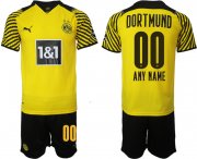 Wholesale Cheap Men 2021-2022 Club Borussia Dortmund home customized yellow Soccer Jersey