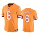 Wholesale Cheap Men's Tampa Bay Buccaneers #6 Baker Mayfield Orange Throwback Limited Stitched Jersey