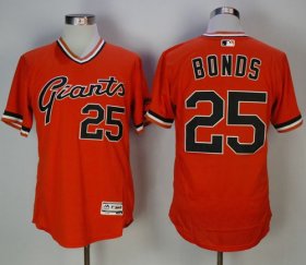 Wholesale Cheap Giants #25 Barry Bonds Orange Flexbase Authentic Collection Cooperstown Stitched MLB Jersey