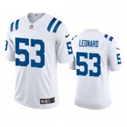 Wholesale Cheap Indianapolis Colts #53 Darius Leonard Men's Nike White 2020 Vapor Limited Jersey