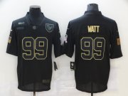 Wholesale Cheap Men's Houston Texans #99 J.J. Watt Black 2020 Salute To Service Stitched NFL Nike Limited Jersey