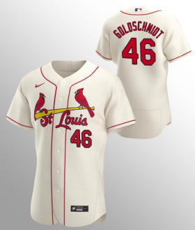 Cheap Men\'s St. Louis Cardinals #46 Paul Goldschmidt Cream Flex Base Stitched MLB Jersey