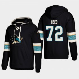 Wholesale Cheap San Jose Sharks #72 Tim Heed Black adidas Lace-Up Pullover Hoodie