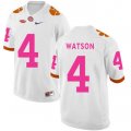 Wholesale Cheap Clemson Tigers 4 Deshaun Watson White Breast Cancer Awareness College Football Jersey