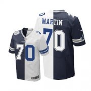Wholesale Cheap Nike Cowboys #70 Zack Martin Navy Blue/White Men's Stitched NFL Elite Split Jersey