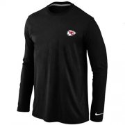 Wholesale Cheap Nike Kansas City Chiefs Sideline Legend Authentic Logo Long Sleeve T-Shirt Black