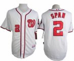 Wholesale Cheap Nationals #2 Denard Span White Cool Base Stitched MLB Jersey