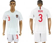 Wholesale Cheap Portugal #3 Pepe Away Soccer Country Jersey