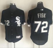 Wholesale Cheap White Sox #72 Carlton Fisk Black Flexbase Authentic Collection Stitched MLB Jersey