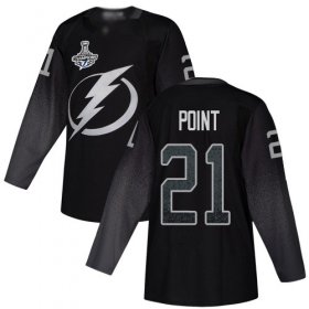Cheap Adidas Lightning #21 Brayden Point Black Alternate Authentic Youth 2020 Stanley Cup Champions Stitched NHL Jersey