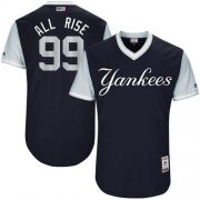 Wholesale Cheap Yankees #99 Aaron Judge Navy "All Rise" Players Weekend Authentic Stitched MLB Jersey