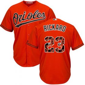Wholesale Cheap Orioles #23 Joey Rickard Orange Team Logo Fashion Stitched MLB Jersey