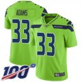 Wholesale Cheap Nike Seahawks #33 Jamal Adams Green Men's Stitched NFL Limited Rush 100th Season Jersey