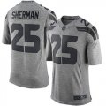 Wholesale Cheap Nike Seahawks #25 Richard Sherman Gray Men's Stitched NFL Limited Gridiron Gray Jersey