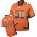 Wholesale Cheap Nike Bears #50 Mike Singletary Orange Alternate Men's Stitched NFL Elite Drift Fashion Jersey