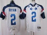 Wholesale Cheap Falcons #2 Matt Ryan 2011 White and Blue Pro Bowl Stitched NFL Jersey