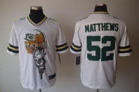 Wholesale Cheap Nike Packers #52 Clay Matthews White Men\'s Stitched NFL Helmet Tri-Blend Limited Jersey