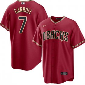 Men\'s Arizona Diamondbacks #7 Corbin Carroll Red Cool Base Stitched Baseball Jersey