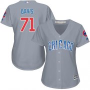 Wholesale Cheap Cubs #71 Wade Davis Grey Road Women's Stitched MLB Jersey