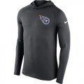 Wholesale Cheap Men's Tennessee Titans Nike Charcoal Stadium Touch Long Sleeve Hooded Performance T-Shirt