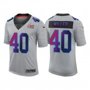 Wholesale Cheap Men's Los Angeles Rams #40 Von Miller 2022 Grey Super Bowl LVI Limited Stitched Jersey