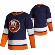 Wholesale Cheap New York Islanders Blank Navy Blue Men's Adidas 2020-21 Reverse Retro Alternate NHL Jersey