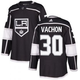 Wholesale Cheap Adidas Kings #30 Rogie Vachon Black Home Authentic Stitched NHL Jersey