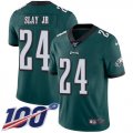 Wholesale Cheap Nike Eagles #24 Darius Slay Jr Green Team Color Men's Stitched NFL 100th Season Vapor Untouchable Limited Jersey