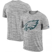Wholesale Cheap Men's Philadelphia Eagles Nike Heathered Black Sideline Legend Velocity Travel Performance T-Shirt