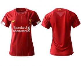 Wholesale Cheap Women\'s Liverpool Blank Red Home Soccer Club Jersey