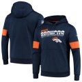 Wholesale Cheap Denver Broncos Nike Sideline Team Logo Performance Pullover Hoodie Navy