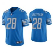 Wholesale Cheap Men's Blue Detroit Lions #28 Jermar Jefferson Vapor Untouchable Limited Stitched Jersey